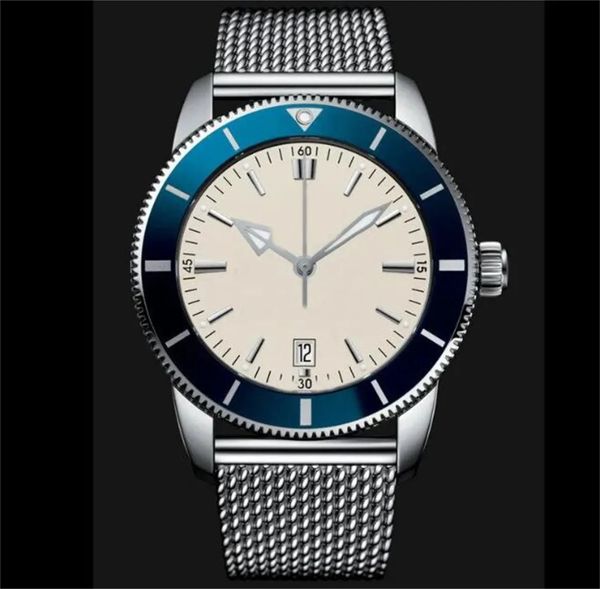 U1 Top AAA Designer Bretiling Super-Ocean Edelstahl drehbare Lünette Herrenuhr Automatische mechanische Gummibanduhr Leuchtende Armbanduhren L688