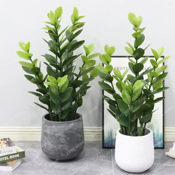 Fiori decorativi Simulazione stile nordico Albero dei soldi Decorazione Interni Bionic Pachira Macrocarpa Pianta verde finta in vaso