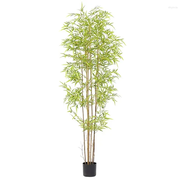 Flores decorativas em grande escala bambu artificial bonsai vaso planta verde paisagem interior decoração de piso de mesa 60cm a 150cm