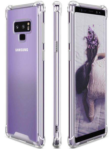 TPU transparente transparente à prova de choque com capa protetora de quatro cantos compatível com Samsung Galaxy Note 8 Note 9 S8 S8 PLUS S9 1593148