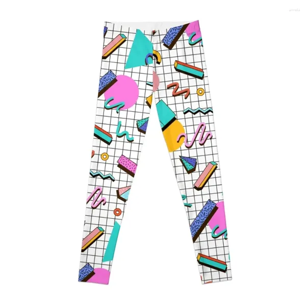 Pantaloni attivi Funky anni '80 anni '80 Memphis Pattern Design Leggings Legins per donna Abbigliamento sportivo Donna Palestra Sport