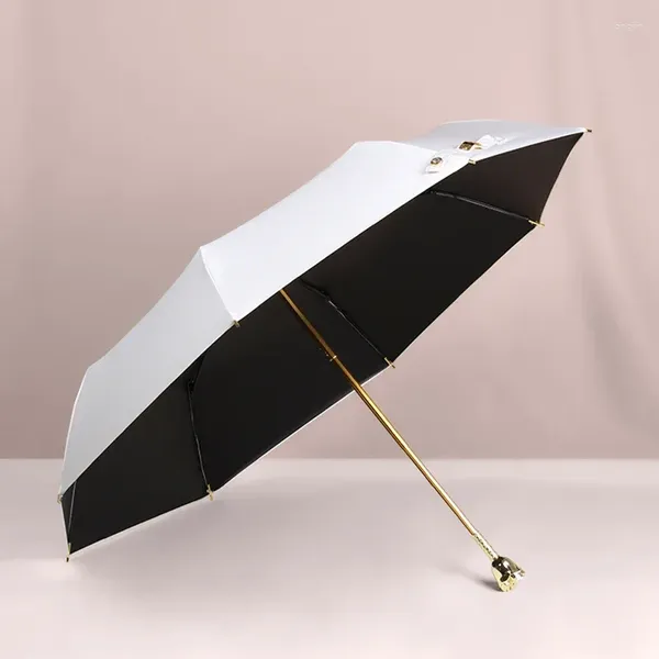 Guarda-chuvas Carro Mini Chuva Invertida e Sol Mulheres Guarda-chuva Meninas Compacto Forte Reforçado Moda Portátil