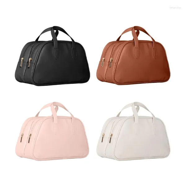 Borse per cosmetici Custodia per trucco multifunzione portatile Borsa alla moda per donna Materiale PU Perfetto per viaggi e uso quotidiano