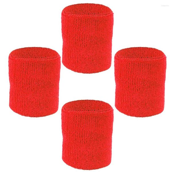 Suporte de pulso 2 pares badminton esportes suor-absorvente pulseiras homens mulheres tênis ciclismo protetor de algodão