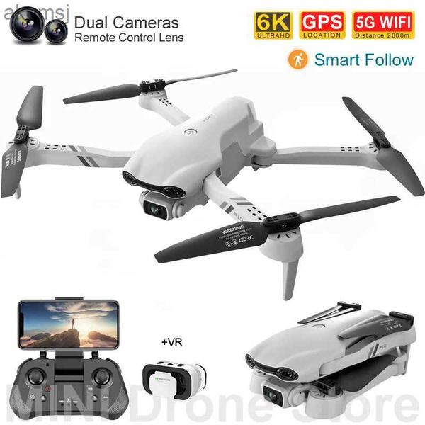 Drone f10 kolay sinek gps vr drone 4k hava fotoğrafçılığı rc helikopter hediyeler akıllı takip beni katlanır quadcopter kamera ücretsiz dönüş yq240129