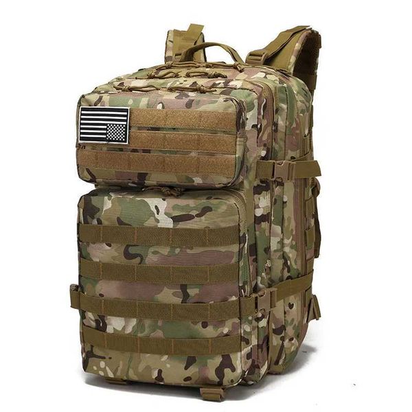 Wandern Taschen Militärische Taktische Rucksack Männer 50L Wasserdichte Große Kapazität Taschen Assault Pack Für Camping Jagd Trekking Männer Rucksäcke YQ240129