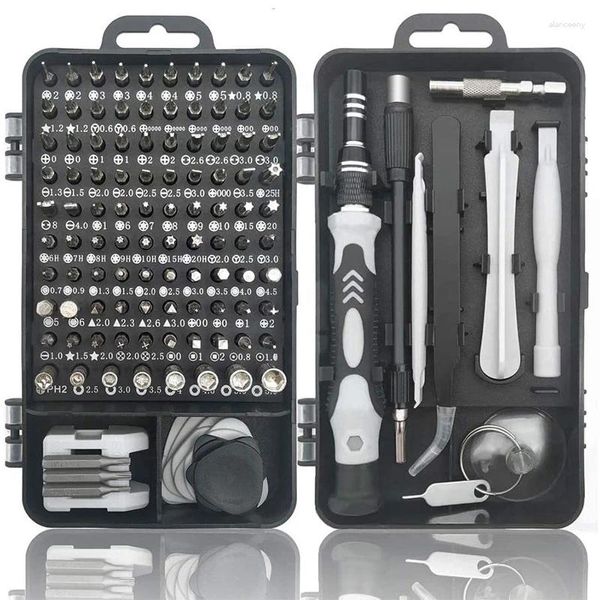 Conjunto de chave de fenda 115 em 1 bits magnéticos multi-função torx hex precisão telefone pc ferramenta de reparo kit de mão