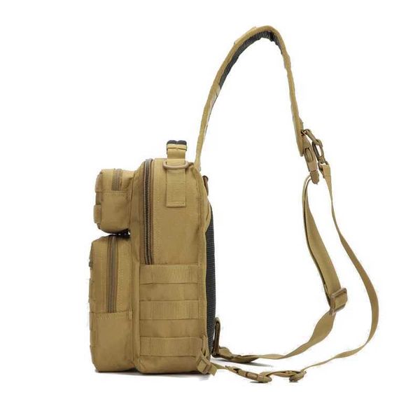 Sacos de caminhada ao ar livre tático estilingue saco/mochila/mochila/mochila/assalto combate camuflagem tático molle pacote peito yq240129