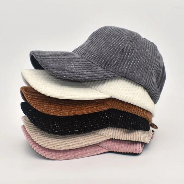 Мячовые кепки, зимние мужские бейсбольные однотонные мягкие вельветовые кепки унисекс, уличные регулируемые кепки с широкими полями, солнцезащитные шляпы Snapback