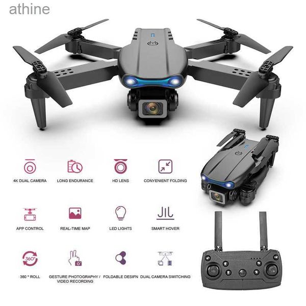 Drones K3 E99 Pro Mini Drone 4K HD Câmera WIFI FPV Dron Evitação de obstáculos de três lados Altura fixa Profissional Dobrável RC Quadcopter YQ240129