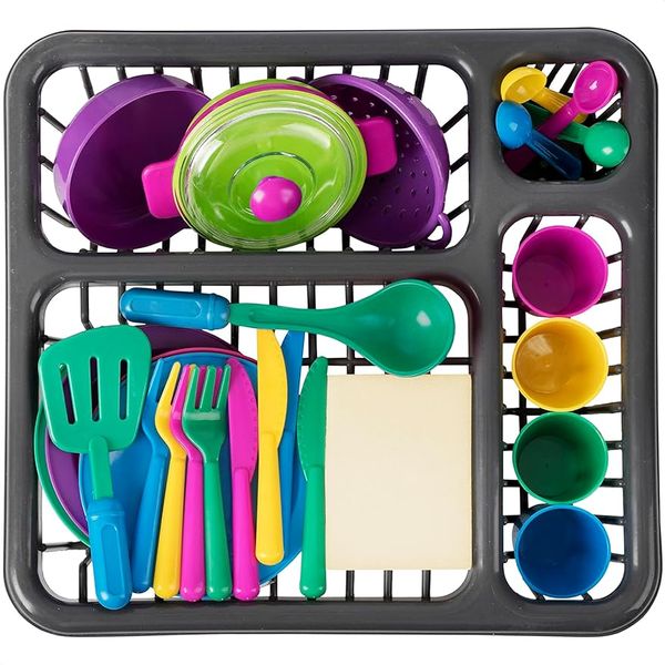 27 pçs brinquedo placas de plástico e pratos para cozinha conjunto brinquedos realistas para crianças utensílio de cozinha crianças utensílios de cozinha