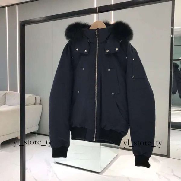 Mooses Knuckle Daunenjacke Herren Pelzkragen Parka Winter Wasserdichter weißer Entenmantel Umhang Mode für Männer und Frauen Paare Mooses Knuckle Jacke Weiße Fuchsjacken 2168