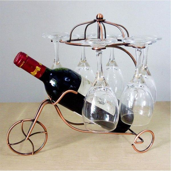 Novo decorativo retro metal garrafa de vinho suporte de armazenamento rack barra expositor suporte barware suprimentos acessórios decoração promo246q