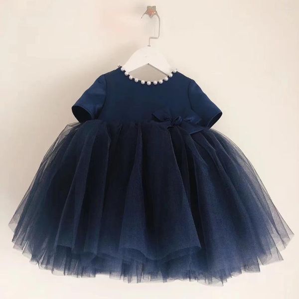 Vestidos da menina contas bebê meninas vestido roupas nascidas princesa para o primeiro ano de aniversário vestido de natal traje infantil festa wear