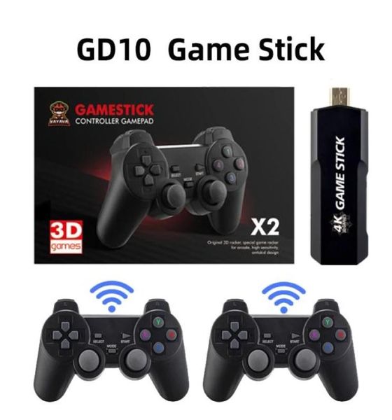 GD10 Game Stick Console per videogiochi retrò 4K Controller wireless 24G Sistema HD EmuELEC43 Oltre 40000 giochi BuildIn6006710