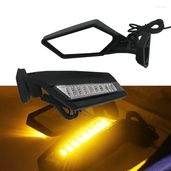 TODAS as rodas de terreno UTV Espelho retrovisor com espelhos laterais da luz de giro LED para Can Maverick X3 R Max Commander 715002898 2024-2024