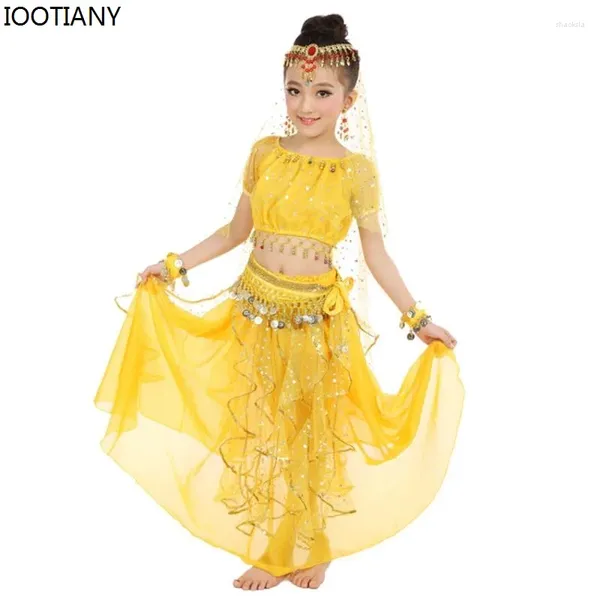 Stage Wear 2024 Costumi di danza orientale Ragazza Bambini Costume di pancia Ballerino Vestiti Abiti lunghi
