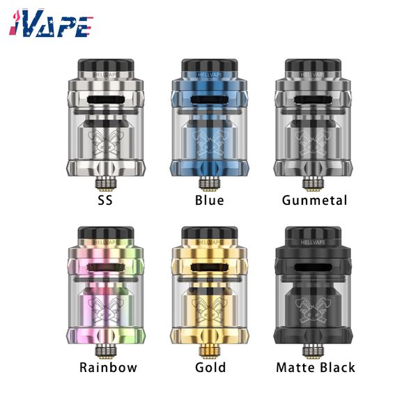 Hellvape Dead Rabbit Solo RTA 24mm Single Coil Postless Deck Top Flusso d'aria a nido d'ape 2ml/4ml