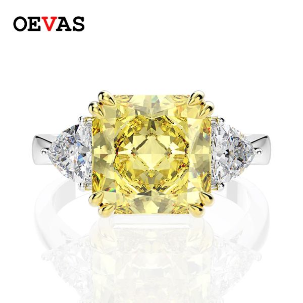 Set Oevas 100% 925 Sterling Sterling ad alto diamante in carbonio Orecchini gemme di pietra per gemme anelli di gioielleria da sposa set regalo all'ingrosso