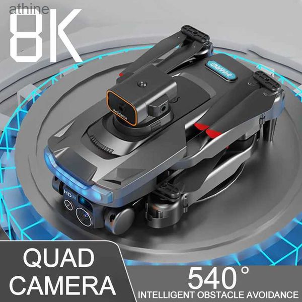 Дроны Mini Drone Kit 4k Professional 8K HD Quad Camera Предотвращение препятствий Аэрофотосъемка Бесщеточный складной квадрокоптер Подарки Игрушки YQ240129