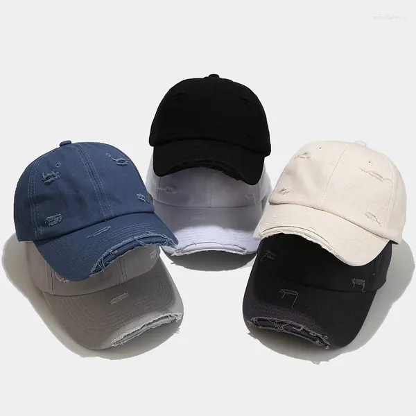 Bola bonés boné de beisebol quatro estações moda marca buraco chapéu masculino e feminino estilo retro sol moda casal gorra de hombre