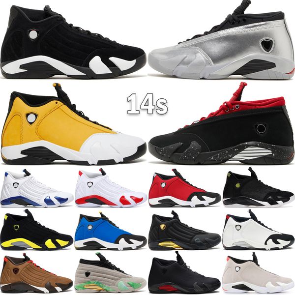 Jumpmans 14 XIV Sapatos de basquete para homens clássicos 14s treinadores de couro Winterized Aleali May Fortune Gym Red Thunder Outdoor Sneakers Tamanho 40-47