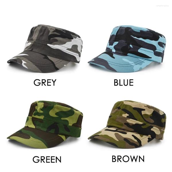 Ball Caps Flat Top Baseball Cap Männer Frauen Baumwolle Twill Army Millitary Hut