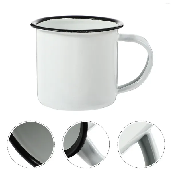 Conjuntos de louça copo de café vintage s vidro homem garrafa de água camping caneca de lata ferro multifuncional