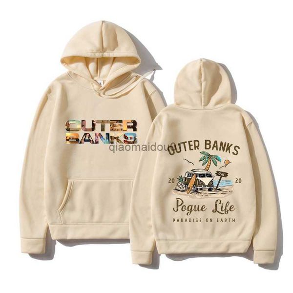 Jaquetas Masculinas Praia Dos Desenhos Animados Anime Dupla Face Impressa Suéter Outono e Inverno Lazer Manga Longa Casal Versátil Hoodie Anime L240129