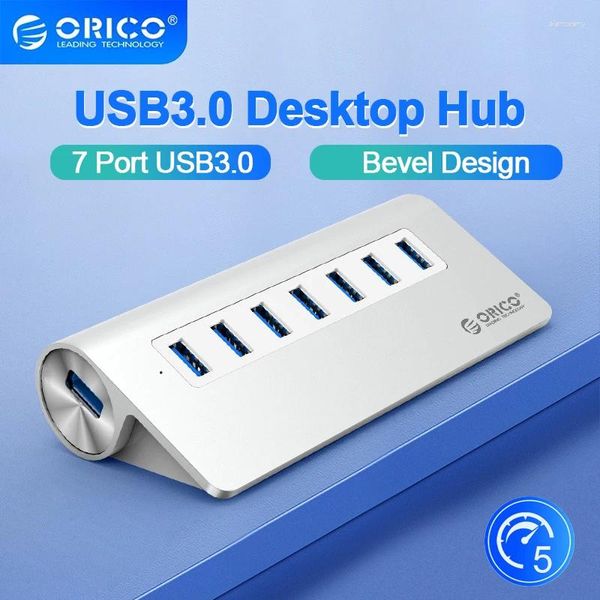 Aluminium Multi 7 10 Port 3.0 High Speed Splitter mit 12 V Netzteil für MacBook Computer Zubehör