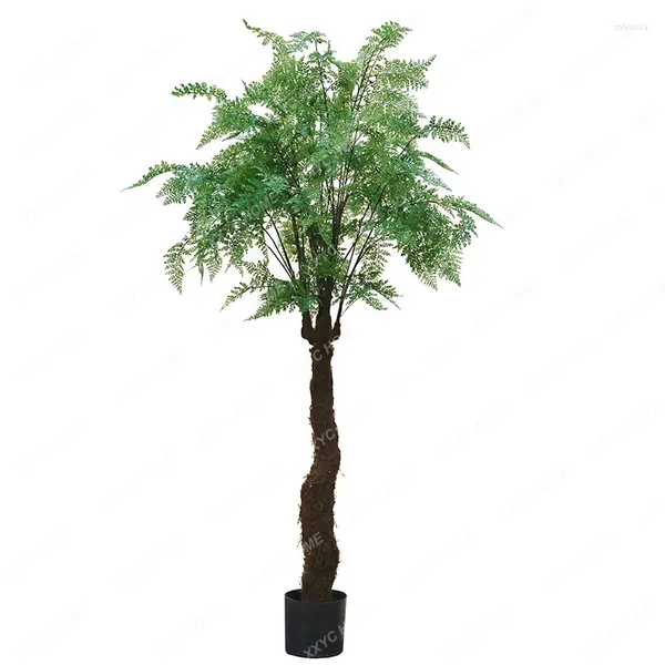 Fiori decorativi Loto artificiale Rami di felce Pavimento Pianta forestale Soggiorno Paesaggio Verde Bonsai