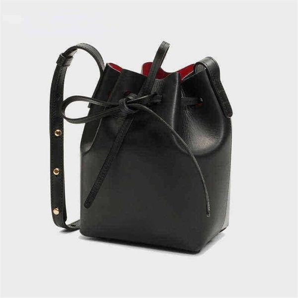 Модная сумка-тоут Ansurstudios, мини-ведро Mansur, женская сумка из натуральной кожи на плечо Gavriel, женская маленькая сумка через плечо для девочек 220418297S