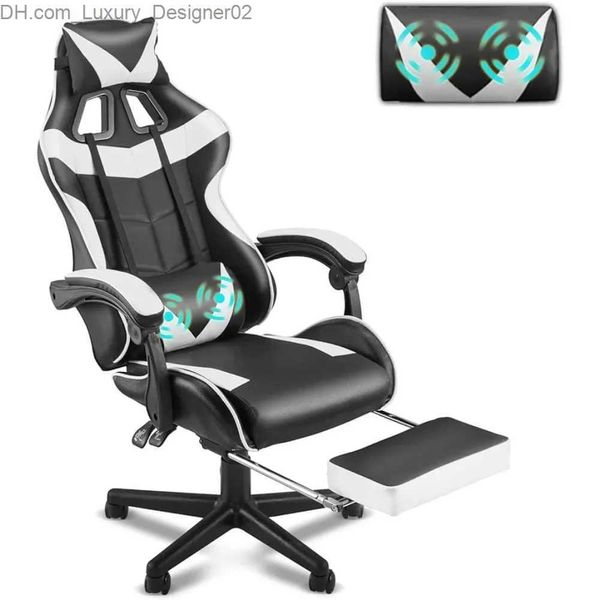 Andere Möbel, Liegestuhl, Büro (Polarweiß), ergonomischer Gamer-Stuhl mit Kopfstütze, Videospiel-Stühle für Erwachsene, Teenager, Chaise-Gaming-Sofa Q240129