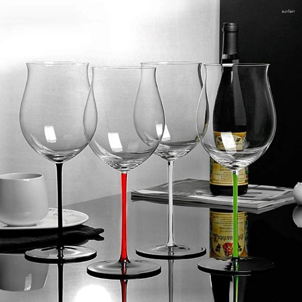 Bicchieri da vino Calice di cristallo di lusso Coppa Papillon nero Pancia grande Bordeaux Bar El Party Home Drink Accessorio per matrimoni