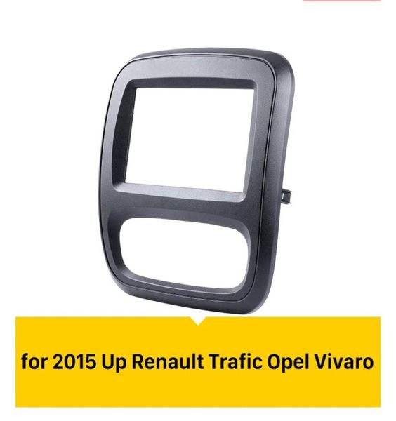 Painel de painel de instalação estéreo automático 2 din rádio do carro fascia para 2015 up renault tráfego opel vivaro traço kit dvd panel5078827