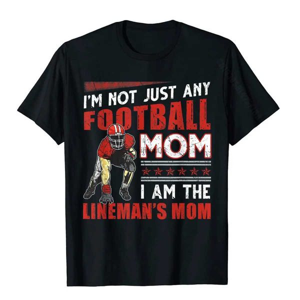 Erkek tişörtleri ben sadece futbol anne değilim. Lineman's Mom T-Shirt Tişört En Yeni Özel Pamuklu Erkekler Tshirts Özel