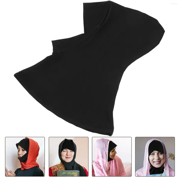 Berets Mulheres Ajustável Muçulmano Hijab Pescoço Capa Cachecol Bonnet Interno Osso Completo Senhora Islâmica Headwear