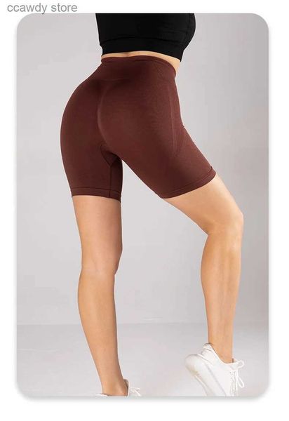 Pantaloncini da donna LMTD New Sports Capris a vita alta Nude Feel No Awkwardness Thread Tight Yoga Pants Fitness PeachH24129