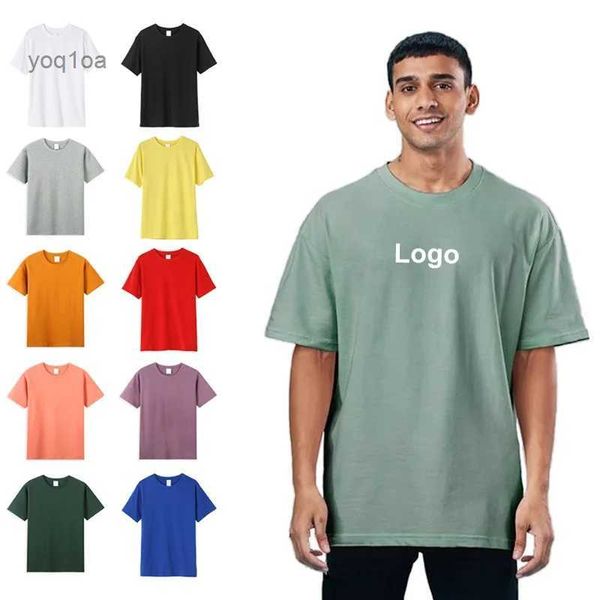 Homens camisetas Mens 100% pente de algodão em branco oversized camiseta gráfico grande e alto impressão personalizada High Street Hip Hop Broadcloth T-shirts