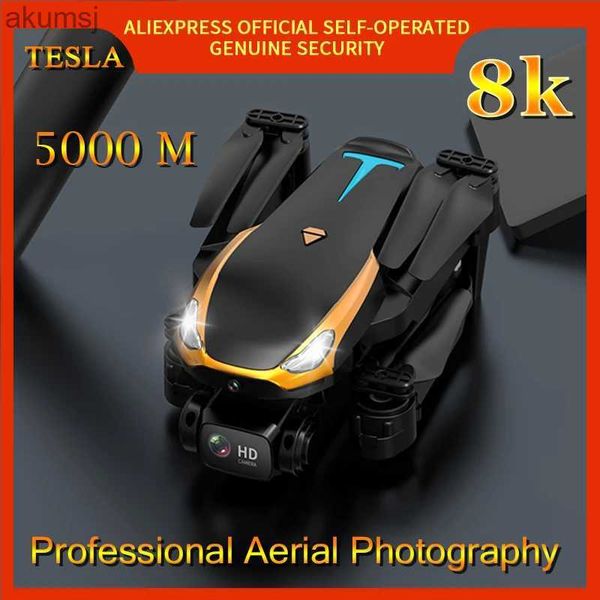 Drones Tesla 8K Drone Profissional 4K HD Fotografia Aérea Quadcopter Helicóptero de Controle Remoto 5000Metros Distância Evitar Obstáculos YQ240129