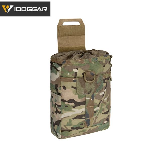 Transportadora IDOGEAR Bolsa de reciclagem dobrável tática Bolsa de despejo MOLLE Bolsa de queda Airsoft 3577