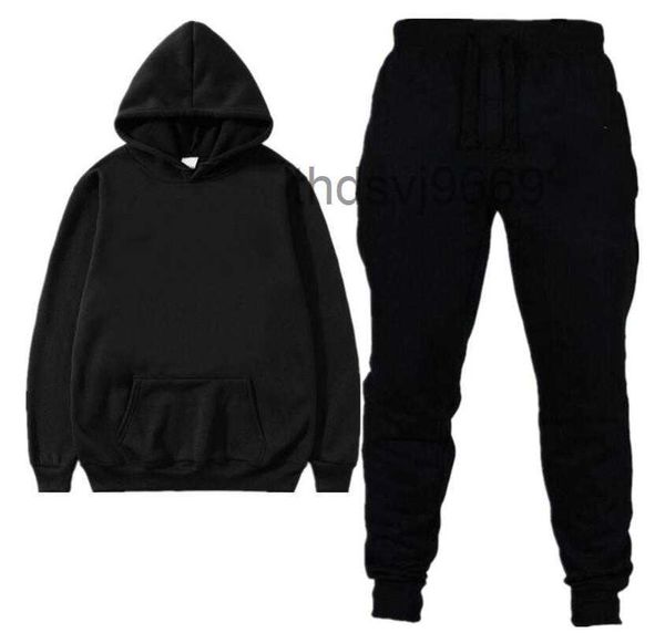 Tuta da uomo autunno Abbigliamento sportivo con cappuccio Manica lunga Felpa con cappuccio Pullover Pantaloni Leggings Tuta da 2 pezzi Tuta sportiva di marca S-xxl 1BYA