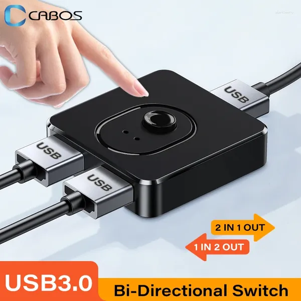 USB 3.0 Hub 1x2/2x1 Anahtarlayıcı Ayrıştırıcı Dizüstü Bilgisayar Bilgisayar Yazıcısı Klavye Fare için USB2.0 Paylaşılan Denetleyici