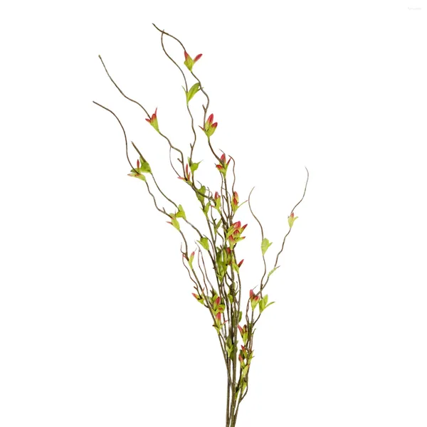 Dekorative Blumen Künstliche Pflanze Gefälschte Schnee Weidenzweige 112 CM Langen Stiel Für Bodenvase DIY Handwerk Wohnkultur