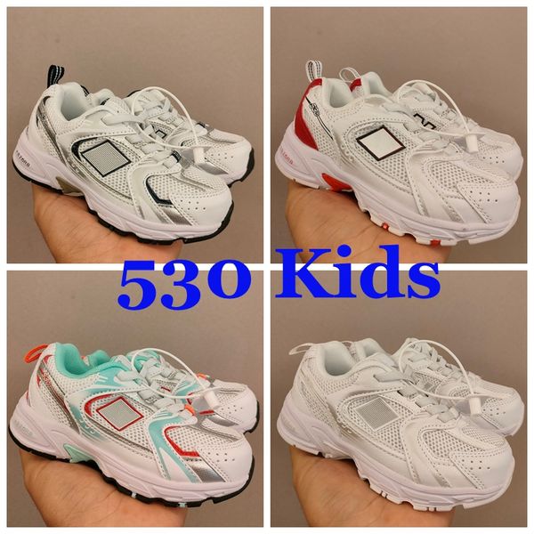 2024 New Fashion 530 Kids Boot Casual Shoes Treinadores Preto Branco Prata Metálica Ivory azul Leonbeam Sea Sal