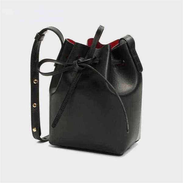 Модная сумка-тоут Ansurstudios, мини-ведро Mansur, женская сумка из натуральной кожи на плечо Gavriel, женская маленькая сумка через плечо для девочек 220418227T