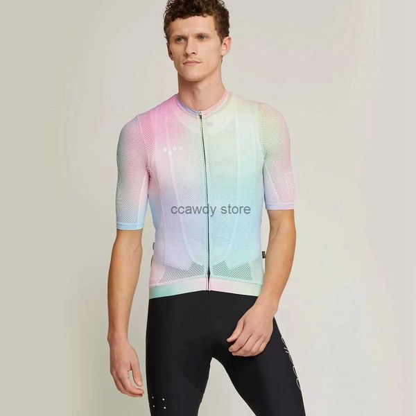 T-shirt da uomo Pedla Aero Summer Short Seve Cycling Jersey 2023 Tessuto traspirante di alta qualità Taglio italiano Bicyc Abbigliamento Uomo Team Pro TopsH24129