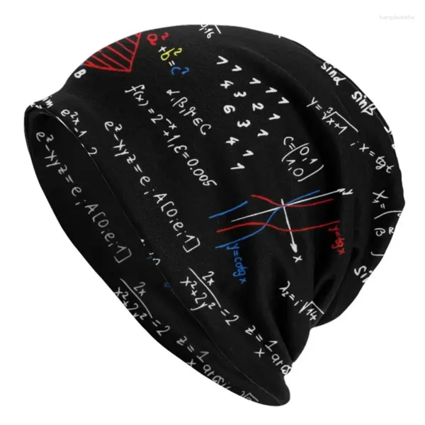 Berets geek física equações bonnet chapéu de malha moda unisex adulto professor de ciências matemática presente geométrico inverno quente gorros boné