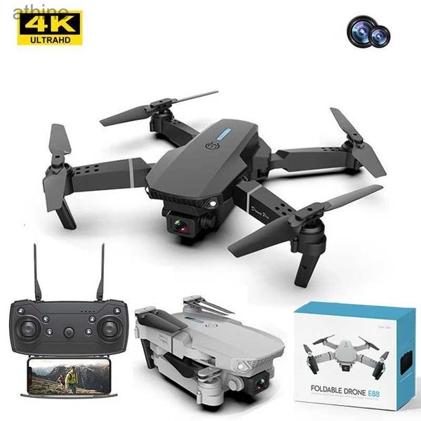 Drohnen Neueste E88Pro RC Drone 4K HD Professinal mit 1080P Weitwinkel HD Kamera Faltbare RC Hubschrauber WIFI FPV Höhe Halten Geschenk Spielzeug YQ240129