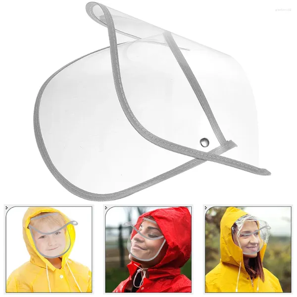 Broches 2 Pcs Raincoat Acessórios Cap Escudo Visor para Chapéu Jaqueta Destacável À Prova de Água Acessório Brim Transparente